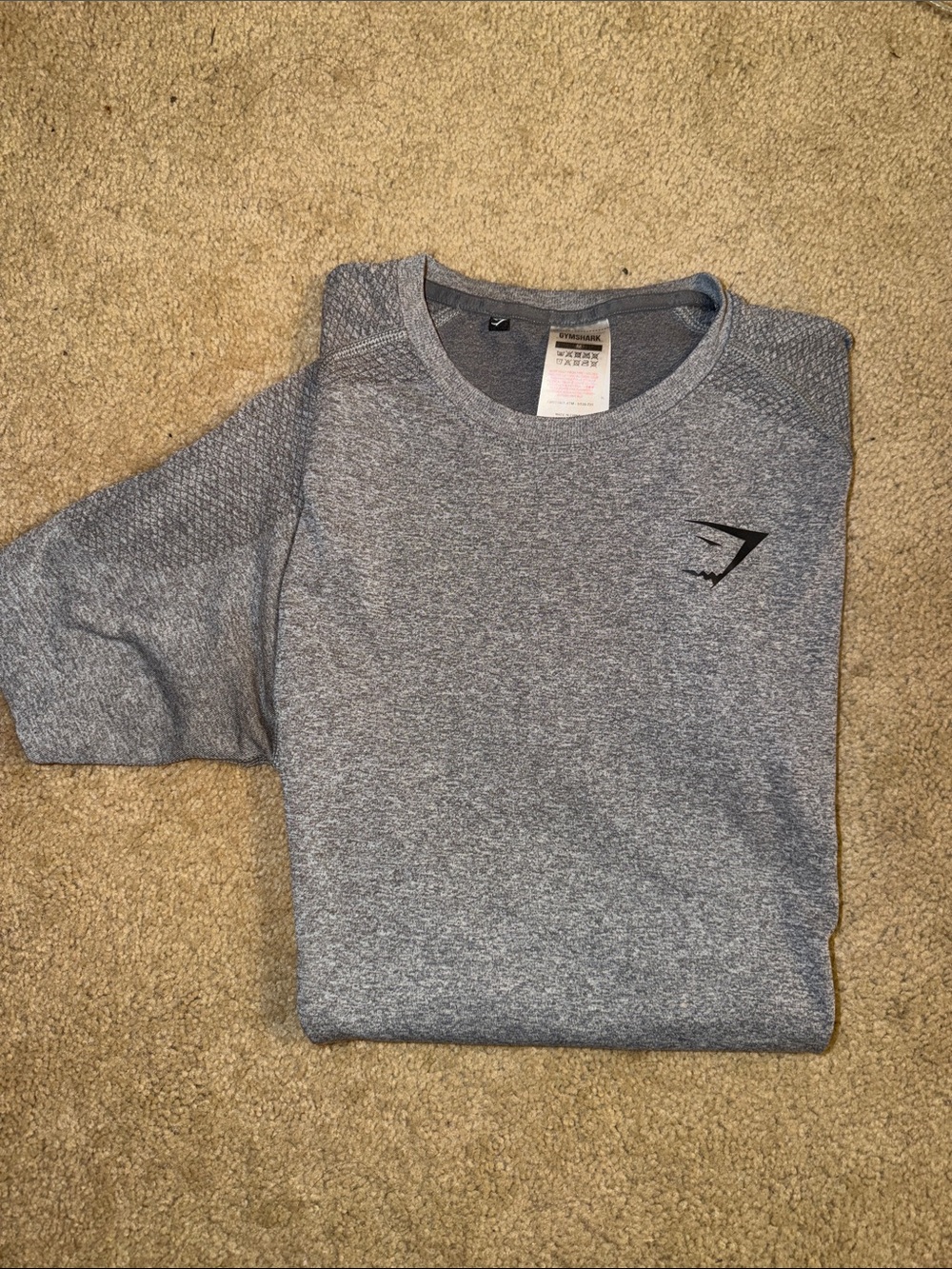 Gymshark Light Heather Gray Performance Crewneck